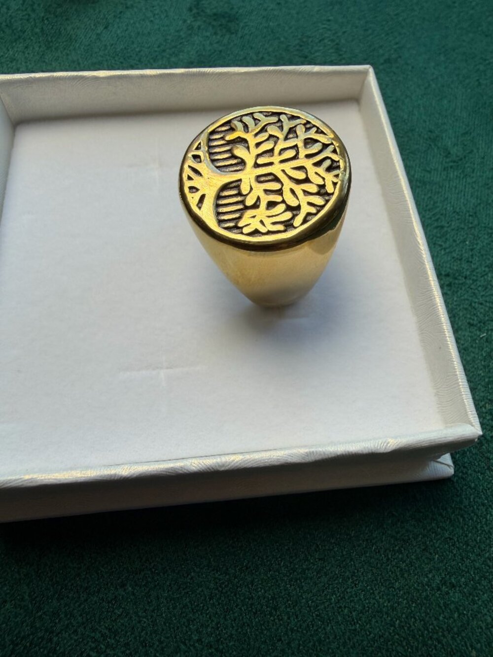 MEN's Stainless Steel Tree of Life Signet Ring Size 11